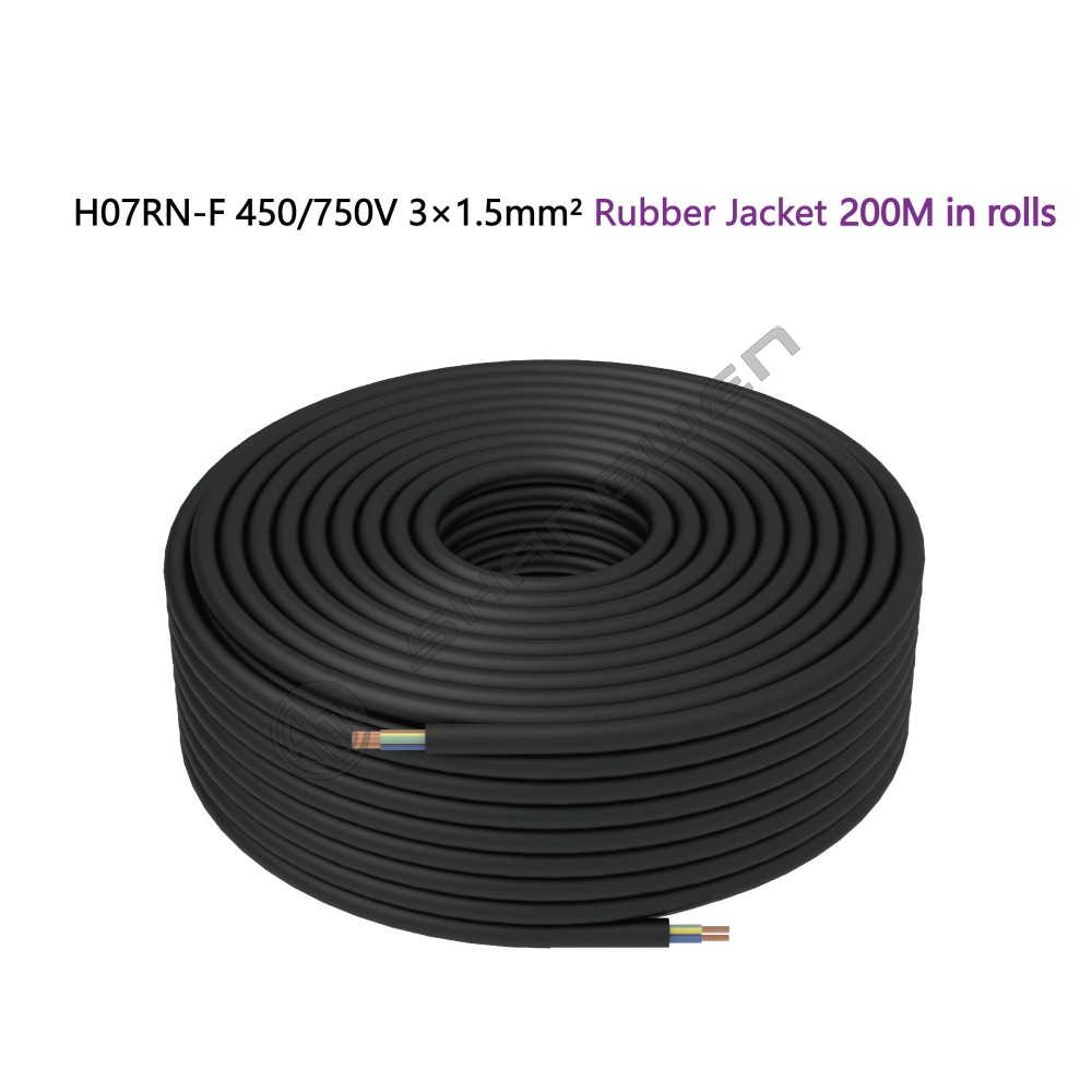 H07RN-F Chloroprene Rubber 450/750V 3G1.5mm² Rubber Jacket